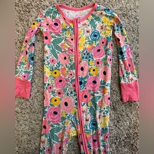 Little sleepies secret garden bamboo zippy. Size 2T.